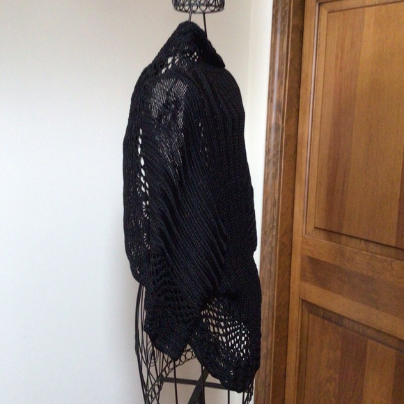 Lafayette 148 New York Viscose Knit Shrug, Black, Small - Picture 5 of 8